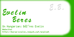 evelin beres business card